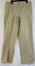 Lands End Traditional Fit Chinos Khaki 35 Pants Mens Tan Beige 100% Cotton