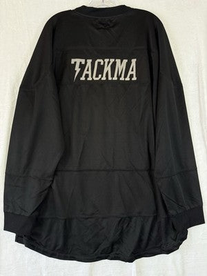 Tackma 2xL Mens Jersey Black Shirt Logo Long Sleeve Hip Hop Streetwear New NWT