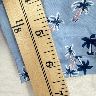 Blue Wave Swim Trunks XXL Mens Blue Print Swimsuit Mesh Lined 6.5” New NWT