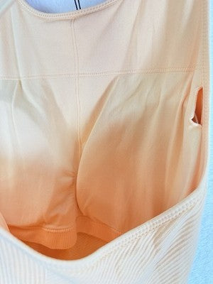 Calia Top XL High Neck Built In Bra Tank Workout Gym Shirt Womens Orange New NWT