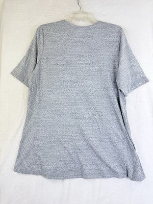 J Jill 1X Tunic Top Pure Jill Heather Blue Gray Knit Short Sleeve Womens Pima