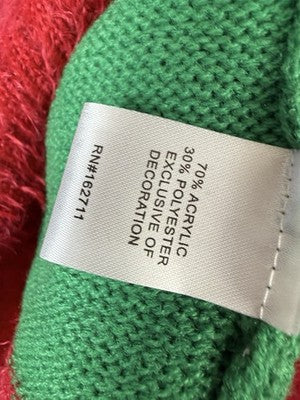 Ugly Christmas Sweater Womens XL Elf Bells Red Green Holiday 99 Jane Street New