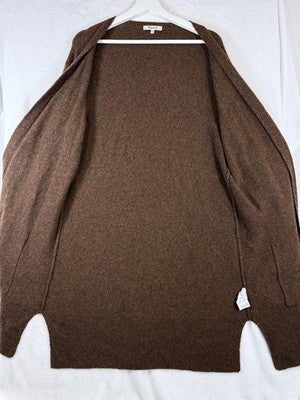 Madewell Cardigan Sweater Womens Small Brown Alpaca Merino Wool Blend Open Front
