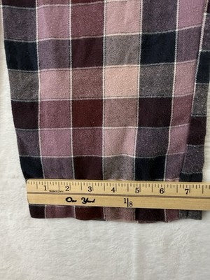 LL Bean XS Pajama Pants Womens Purple Plaid Flannel