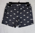 Ann Taylor Loft Riviera Shorts 00 Womens Blue Elephant Print 4” Cotton Stretch