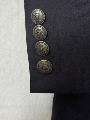 Jos A Bank Blazer 43r Wool Navy Blue Mens Jacket Signature Gold Buttons