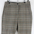 Express Dress Pants 10 Womens High Rise Ankle Gray Beige Plaid 10R