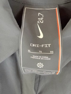 Nike 24.7 Perfect Stretch Shirt XL Women Long Sleeve Oversized Black Top NEW