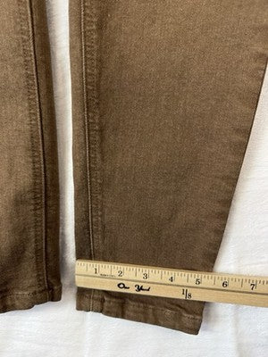 LL Bean Jeans 6 Womens Slim Leg Classic Mid Rise Bean Flex Brown Sample