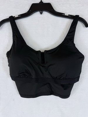Calia Swim Top Medium Black Bikini Longline U Bar Womens