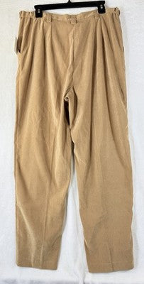 Coldwater Creek Dress Pants 18 Women Microfiber Tan Beige Soft High Rise NWT New