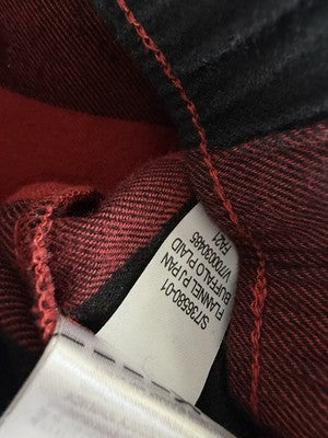 Gap Flannel Pajama Pants Mens Large Red Black Buffalo Check Plaid Drawstring PJ