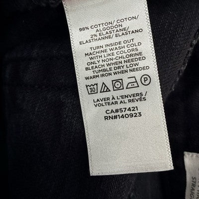 Ann Taylor Loft Jeans 10 Curvy High Rise Straight Leg Button Fly Black Denim Won