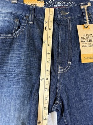 Old Navy Jeans Mens 36x30 Bootcut Y2K Deadstock Dark Blue Denim Vintage New NWT