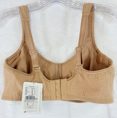 Amoena Mastectomy Bra Mona 38C Wireless Cognac Beige New NWT