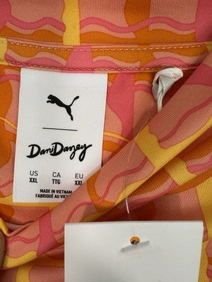 Puma Dani Dazey Top XXL 1X Cloudspun Mock Neck Pink Plaid Womens NWT