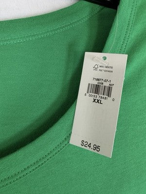 Gap Vintage T Shirt XXL Womens Top Green Short Sleeve Soft Crew Neck New NWT