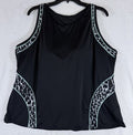 Swimsuits For All Aquabelle 26 Tankini Top Black Cheetah Print Plus Size Womens
