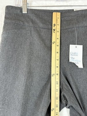 Croft And Barrow Effortless Stretch Pants 10 Short Gray Womens Bootcut New NWT