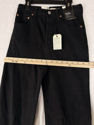 Levis Ribcage Straight Ankle Jeans 29 Womens 25x29 Black Levi’s New NWT