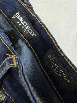 Miraclebody Jeans 4 Miraclesuit Desire Crop Boot Dark Blue Bootcut Denim Womens