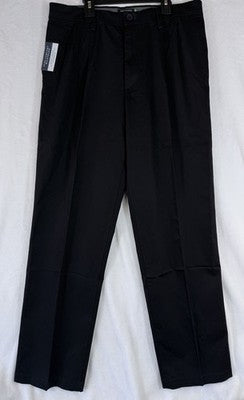 Dockers Signature Pleated Khaki Pants 32x32 Mens Black New NWT