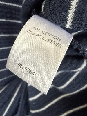 J Jill 3X Top Plus Size Navy Blue Striped Long Sleeve Knit