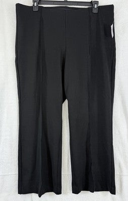 Gap Double Knit Ponte Crop Kick Pants XXL Women Black Pull On New NWT