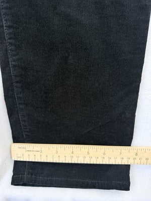 Lauren Ralph Lauren Corduroy Pants 14 Womens Black Mid Rise Straight Leg New NWT