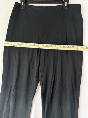 J Jill Wearever Pants Medium Black Smooth Fit Slim Leg Knit Womens Pull On