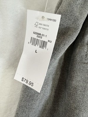 Gap Wide Leg Pants Womens Large Gray Seamed Pull On Brushed Twill New NWT