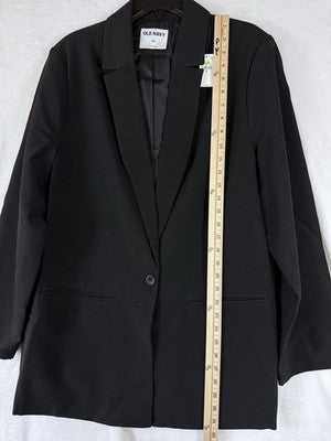Old Navy Blazer Women XXL Black Suit Jacket Classic Stretch New NWT