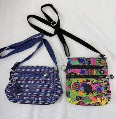 Kipling Crossbody Bag Small Abanu Mini Black Purple Purse Lot