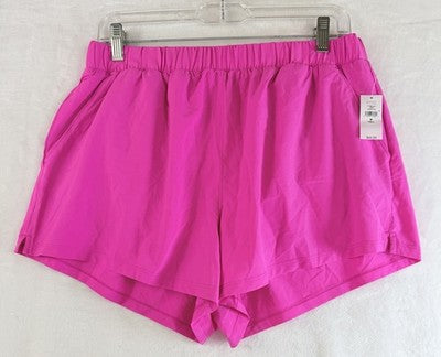 Gap Fit Running Shorts Medium Tall Womens Pink High Rise Brief Liner New