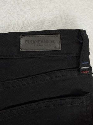 Etienne Marcel Jeans 28 Skinny Black Red Zippers Womens