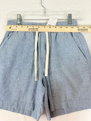 J Crew Shorts XS Mens 6” Drawstring Blue Linen Cotton Pockets New NWT