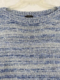 Talbots Small Petite Tops Sweater Boat Neck Blue 3/4 Sleeve Womens SP