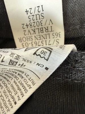 Gap 365 High Rise Linen Blend Shorts Small Women Black 5” New NWT