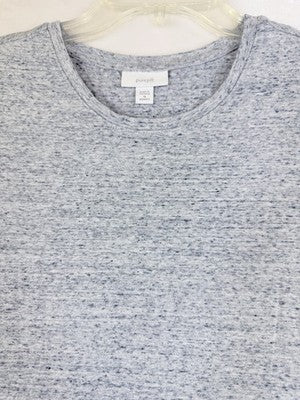 J Jill 1X Tunic Top Pure Jill Heather Blue Gray Knit Short Sleeve Womens Pima