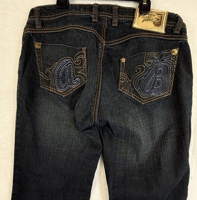 Vintage Apple Bottom Jeans 9/10 Embroidered Y2K Bootcut *FlawRead