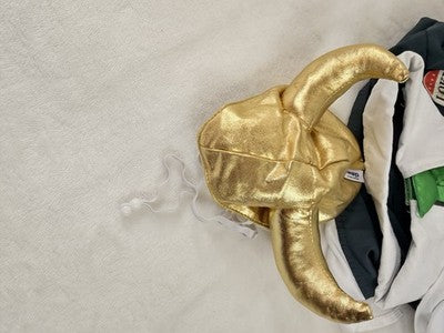 Marvel Loki Dog Costume Thor Large Horns Hat President Shirt New NWT