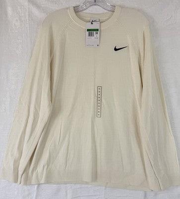 Nike Tour Womens Golf Sweater XL Ivory Top Long Sleeve New NWT