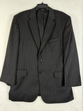 Jos A Bank Blazer 43r Wool Mens Charcoal Gray Pinstriped Jacket Gordon