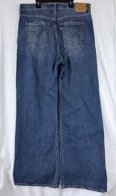 Levis Ribcage Wide Leg Jeans 33 Blue High Rise Jeans 33x34 Levi’s