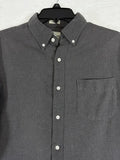J Crew Flannel Shirt Men Small Gray Every Stitch Considered Classic Button Up