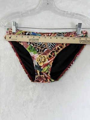 Venus Bikini Set Halter Top Medium Bottom Size 4 Animal Print Swimwear Womens