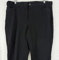 Talbots Lexington Pants 12 Black Textured Point Knit Gold Buttons Womens