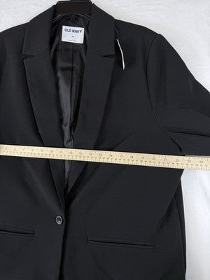 Old Navy Blazer Women XL Black Suit Jacket Classic Stretch New NWT
