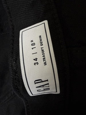 Gap Mid Rise UltraSoft Denim Cutoff Shorts Women 34 18 Black Relaxed 4” New NWT