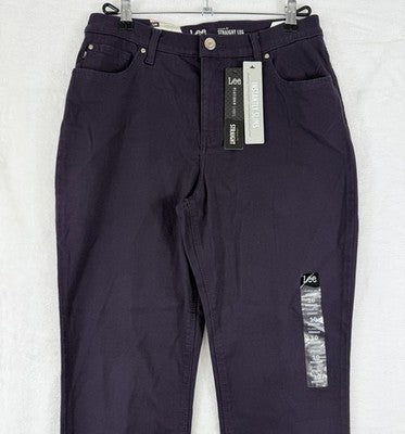 Lee Jeans Womens 10 Medium Straight Leg Purple Platinum Label Classic Fit NEW